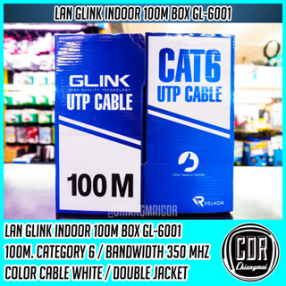 GLINK สาย LAN CAT6 INDOOR (100 M) รุ่น GL-6001 แบรนวิท 350 MHZ (ของแท้)