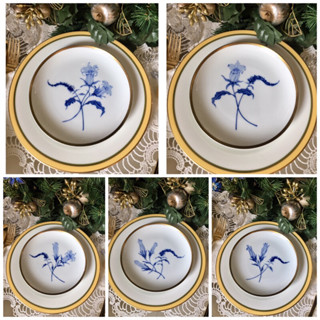 Kimichima Blue &amp; White Flowery Plate จานขนมลายดอกไม้สวยงามมากค่ะ