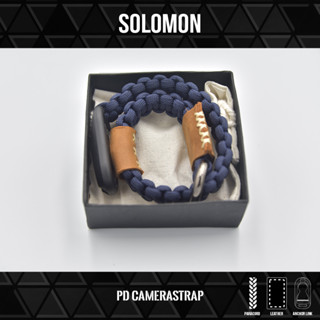 สายคล้องกล้องแฮนด์เมด สีกรม Wrist Strap Solomon Peak design handmade Navyblue