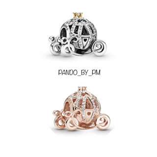 (สินค้าพร้อมส่ง) Pandora Disney Cinderella’s  Pumpkin Coach Dangle Charm รถฟักทอง ชาร์มPandoraของเเท้100%