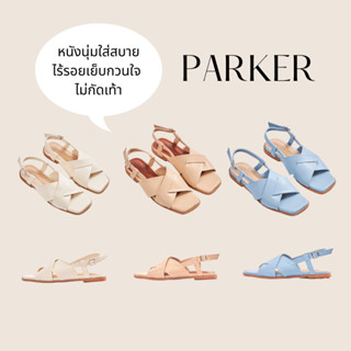  ลด15% โค้ด"LK9DYT"(ไม่ผลิตเพิ่ม) The Street Wear Studio - Parker Sandals l รองเท้าแตะรัดส้น หนังนุ่ม ใส่สบาย