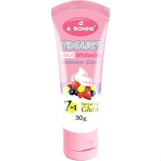 A BONNE Yogurt milk Whitening Underarm Cream  โยเกิร์ต มิลค์ ไวท์เทนนิ่ง อันเดอร์อาร์ม ครีม 30g