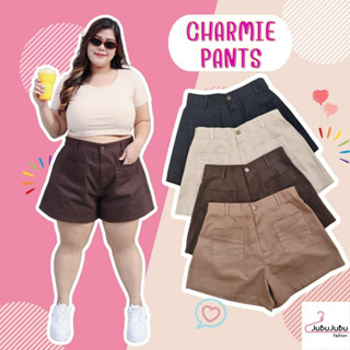 🎀JuBuJuBu🎀Charmie Pants กางเกงขาสั้นสาวอวบ แต่งกระเป๋าหน้า2ใบ น่ารักมาก กางเกงBigsize พร้อมส่ง กางเกงกระเป๋าแปะ2ใบ#001