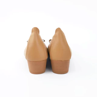 ST.JAMES รองเท้าหนังแท้/รองเท้าส้นเตารีด ส้น 3.8 CM. รุ่น OXFORD สี OVANTINE | รองเท้าคัทชู ผู้หญิง