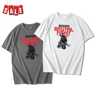 BUSHIDO เสื้อยืดแขนสั้นคอกลม Cotton 100% สกรีนลาย