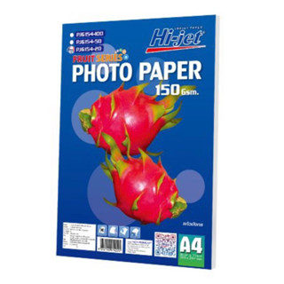 “Hi-jet” กระดาษโฟโต้ ผิวมัน Inkjet Fruit Series Glossy Photo Paper 150 แกรม A4 100 แผ่น