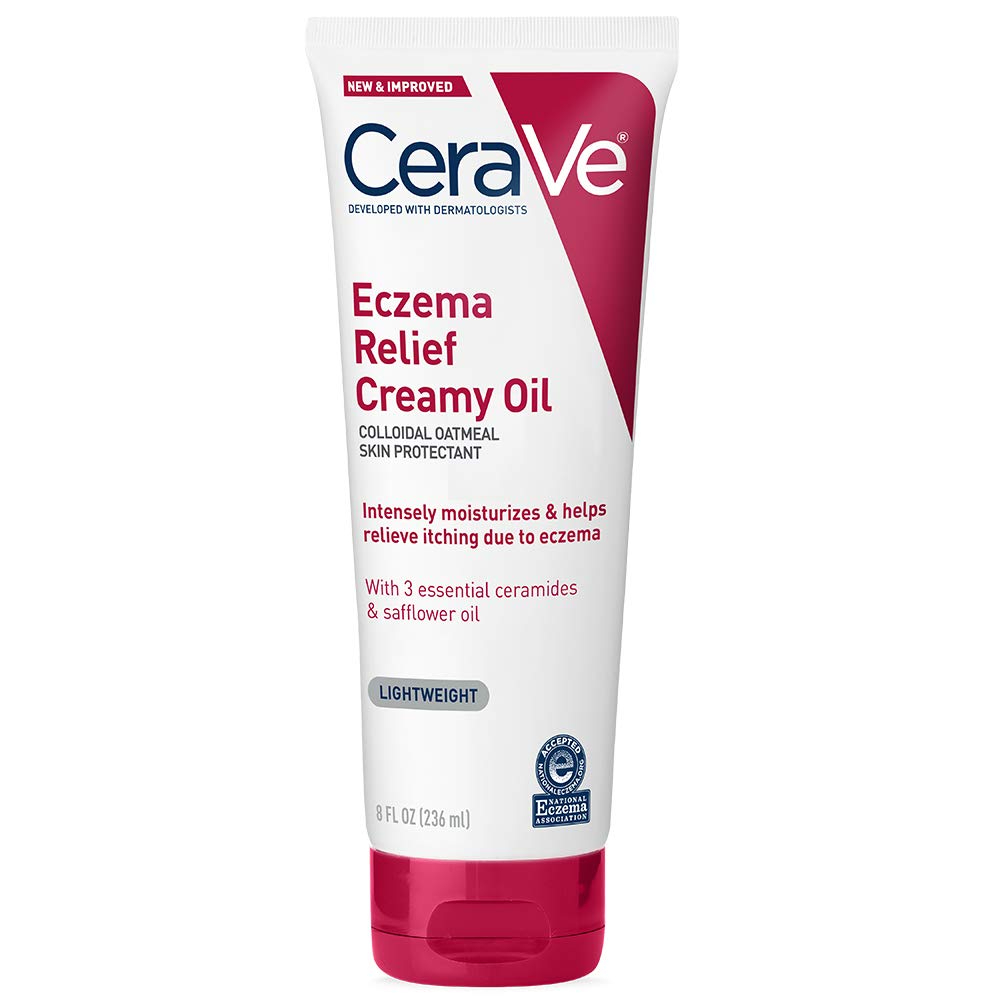 [ของแท้ จากเมกา] CERAVE ECZEMA RELIEF CREAMY OIL COLLOIDAL OATMEAL SKIN PROTECTANT WITH 3 ESSENTIAL 