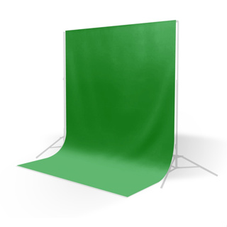 ฉากเขียว Cotton 1.5x2 2x2 Green Screen ผ้าฉาก พื้นหลัง สตูดิโอ ไลฟ์สด สตรีมเกมส์ studio ฉากถ่ายแบบ