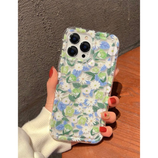 เคสไอโฟนใสเกาหลีดอกไม้ขาวเขียว i7-14promax (Case iphone) เคสมือถือ เคสทุ่งดอกไม้ เคสดอกไม้ เคสใสสกีน เคสแฟนตาซี เคสสวยๆ