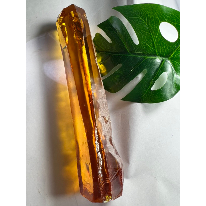 CZ yellow 820 กรัม   gram 160x30mm 1 pieces raw material  พลอย ก้อน เพชรรัสเซีย สำหรับตัดสำเร็จ เนื้