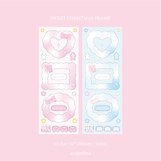 sweet christmas frame sticker สติกเกอร์ไดคัท