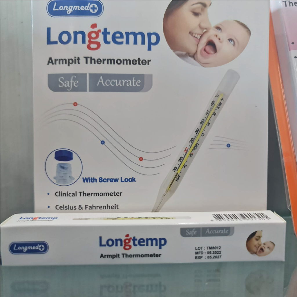 ปรอทวัดไข้ Clinical Thermometer ทางปาก รักแร้ longtemp armpit longmed (จำหน่าย 1 ชิ้น)