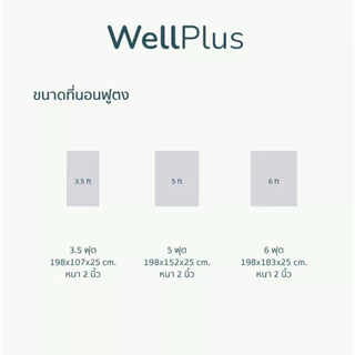 WellPlus ที่นอนฟูตง Futon-bed Hollow Conjugate เเบบพับได้ (ไม่มีสายรัด) ขนาด 3.5, 5, 6 ฟุต