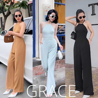 จั๊มสูทขายาวโชว์หล้งป้ายGRACE