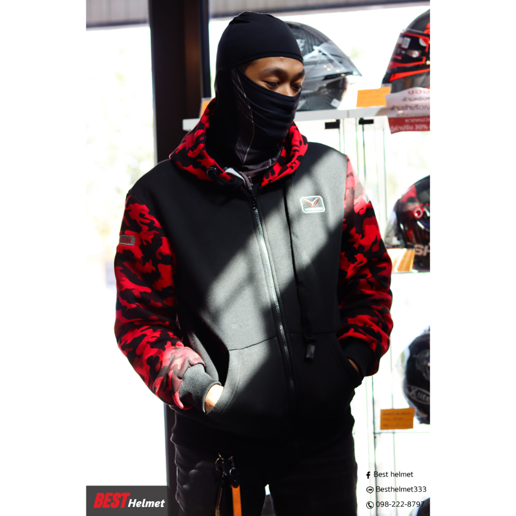 เสื้อฮูดการ์ด Yakryder ผ้า Cotton 100% การ์ด 5 จุด ราคา ถูกที่สุด ดีลบีเคเค แกลเลอรีภาพที่ 3