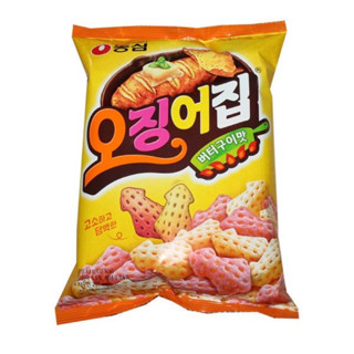 ขนมรสปลาหมึกย่างอบเนย squid house snack butter roast flavor brand nongshim 55g 오징어집버터구이맛