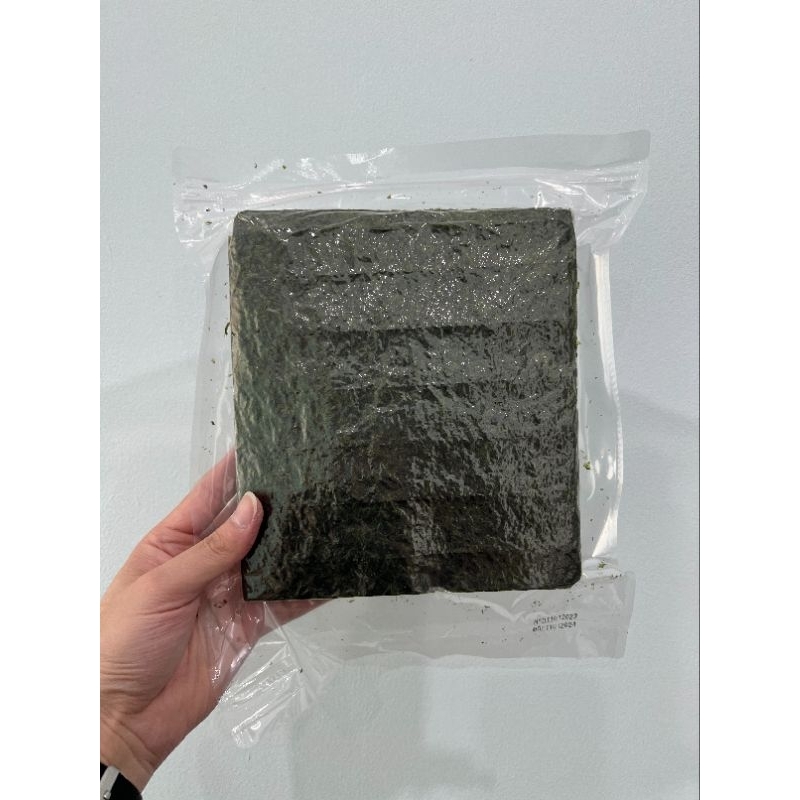 สาหร่ายห่อข้าว แบบหนาพิเศษ ทำซูชิ คิมบับ สาหร่ายห่อข้าวแผ่น สาหร่ายแผ่นเกรด A  รวม โนริเอ 100 แผ่น