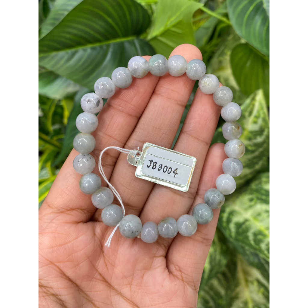 JB9004 หยก พม่า แท้ Jade กำไล ประคำหยก (Jadeite Beads Bracelet) พม่า (Myanmar)