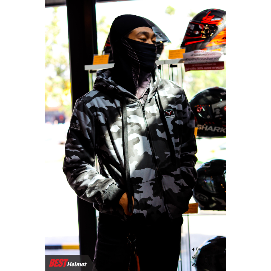 เสื้อฮูดการ์ด Yakryder ผ้า Cotton 100% การ์ด 5 จุด ราคา ถูกที่สุด ดีลบีเคเค แกลเลอรีภาพที่ 4