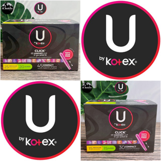 [Kotex] U by Kotex Click Compact Multipack Tampons Regular &amp; Super Unscented ผ้าอนามัยแบบสอดสำหรับวันมาปกติ-มาก