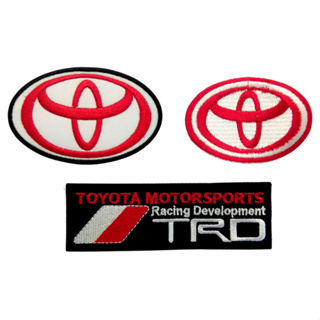 ตัวรีดติดเสื้อ Toyota อาร์มรีด อาร์มปัก ตกแต่งเสื้อผ้า หมวก กระเป๋า แจ๊คเก็ตยีนส์ Hipster Embroidered Iron On Sew on