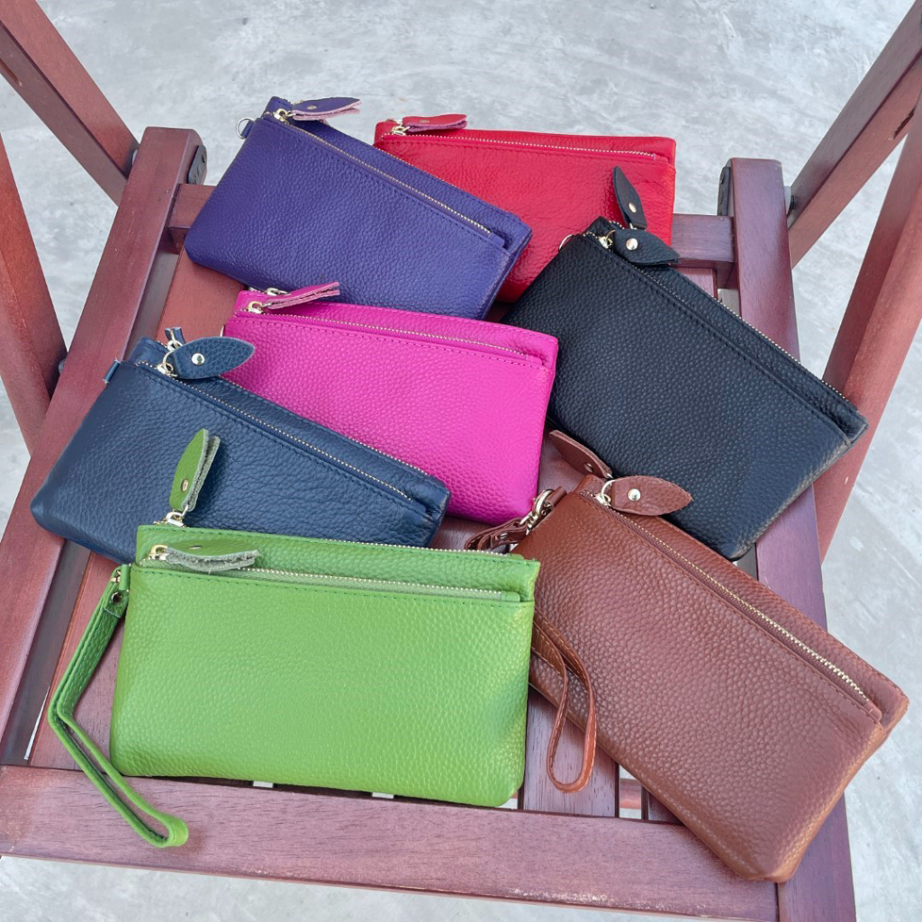 หนังวัวแท้ - Wallet Bag กระเป๋าสตางค์ กระเป๋าถือ ผู้หญิง S8-81