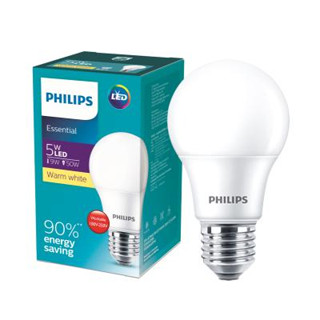 หลอดไฟ LED 5 วัตต์ Warm white PHILIPS รุ่น ESS LEDBULB A60 E27 1128828