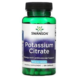 โพแทสเซียม Potassium Citrate, 99 mg, 120 Capsules ,Swanson