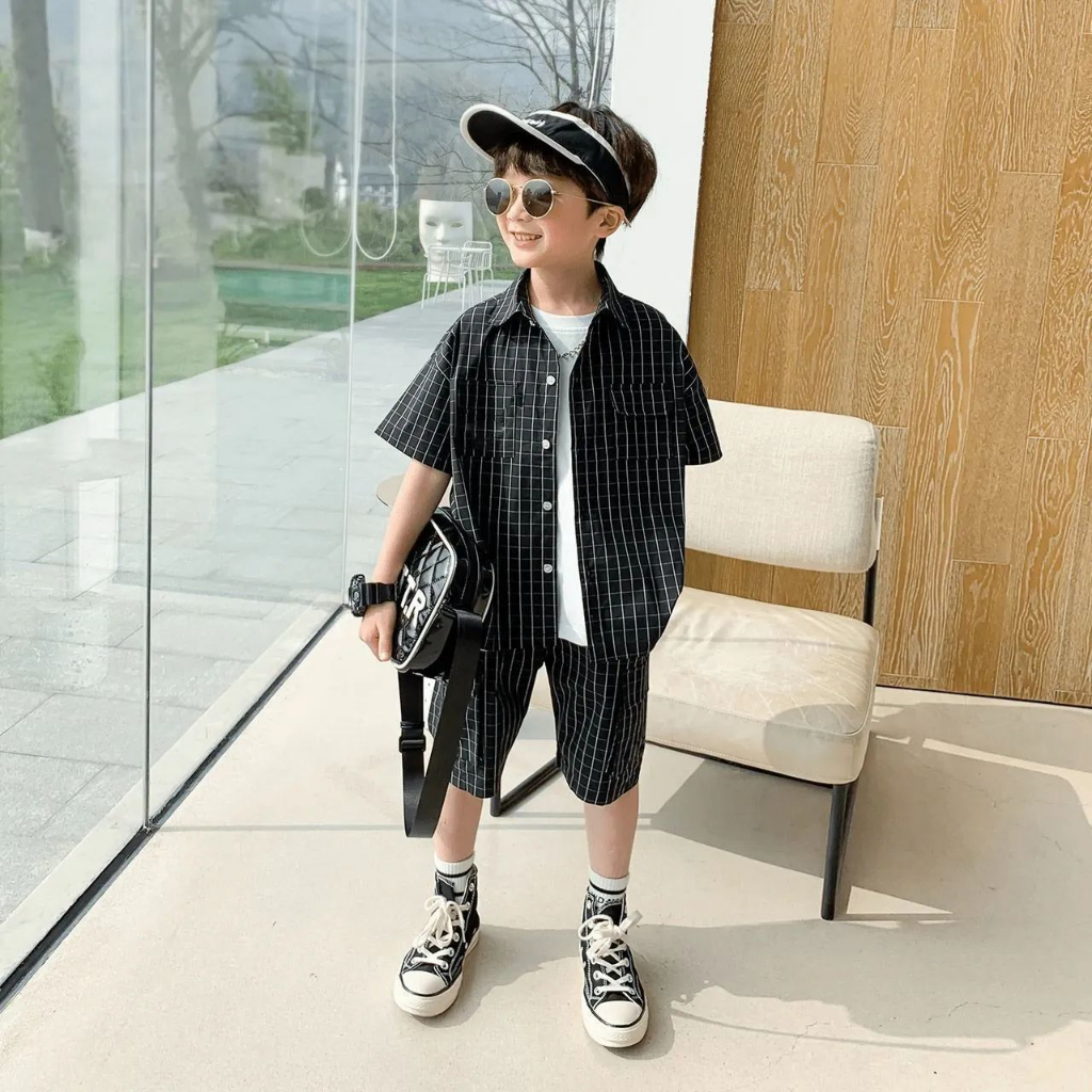 ชุดเซตลายสก๊อต เสื้อ+กางเกง สินค้าพร้อมส่งในไทย - รูปที่ 7