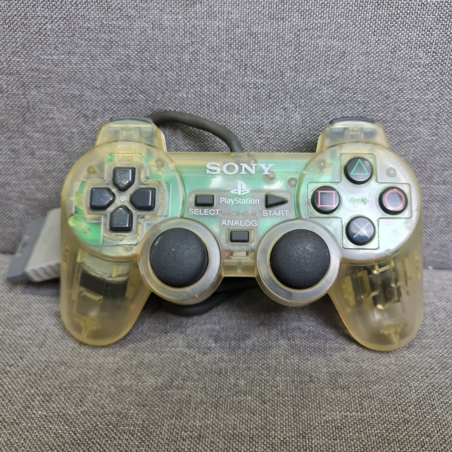 [SELL] Official PlayStation 1 Analog Controller Transparent (USED) จอย PS1 มือสอง ของแท้สภาพดี !!