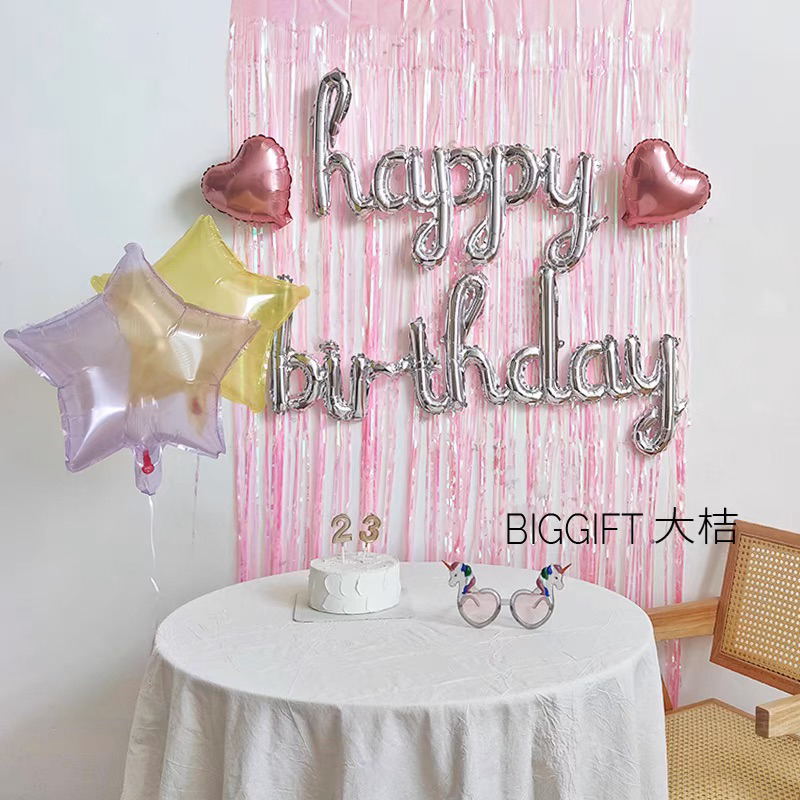 ลูกโป่งตัวอักษร HBD ตัวเขียน ลูกโป่งวันเกิด หลายสี ร้านไทย สินค้าพร้อมส่ง - รูปที่ 4