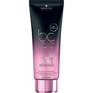 Schwarzkopf BC Bonacure Fibre Force Fortifying Shampoo 200 / 1000ml แชมพูสำหรับผมแห้งเสีย ผ่านเคมีซ้ำซ้อน