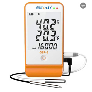 Elitech เครื่องวัดอุณหภูมิความชื้น บันทึกอุณหภูมิ / ความชื้นได้ ส่งข้อมุลผ่าน USB หน้าจอขนาดใหญ่ พร้อมเสียง และไฟเตือน