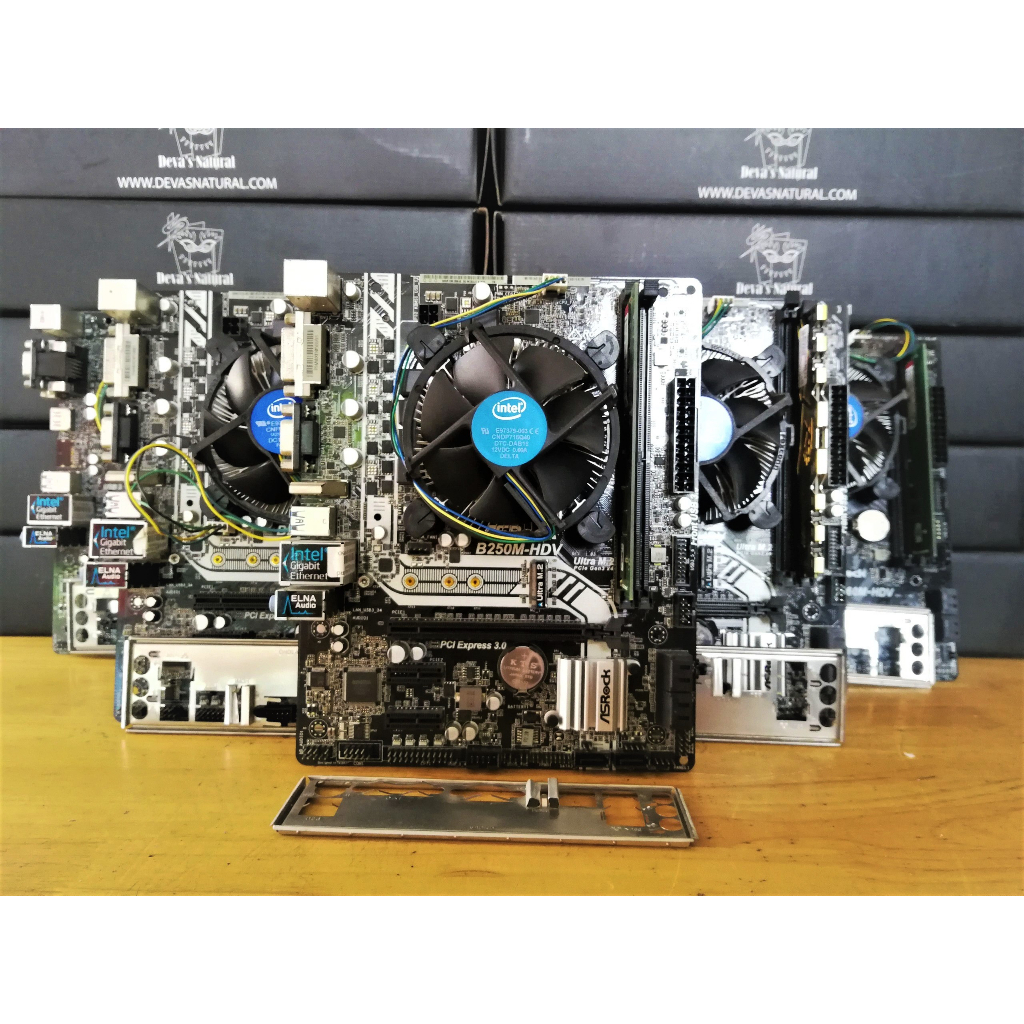 ยกชุด INTEL G4560 3.20 GHz 2 Cores / 4 Threads แรงๆ+ ASROCK B250M-HDV + DDR4(2400) 8GB KINGSTON
