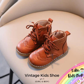 V187 รองเท้าบูทเด็ก หนัง PU พื้นนิ่ม (Girl & Boy) สำหรับน้อง 1.5-6 ขวบ พร้อมส่งในไทย B1 ✨❤️