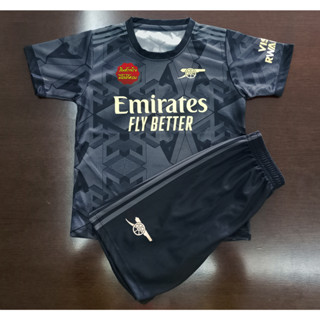 ชุดฟุตบอลเด็ก ชุดบอลเด็กอาร์เซน่อล/ดำ 22-23 #FB0060 เสื้อพร้อมกางเกง อายุตั้งแต่2-14ปี ทำชื่อ-เบอร์ได้ พิมพ์ลายทั้งชุด