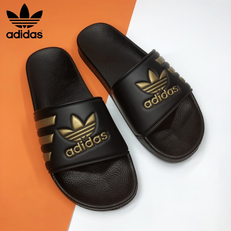 ADIDASรองเท้าแตะลำลองสำหรับผู้ชายและผู้หญิง พื้นนุ่มสบาย