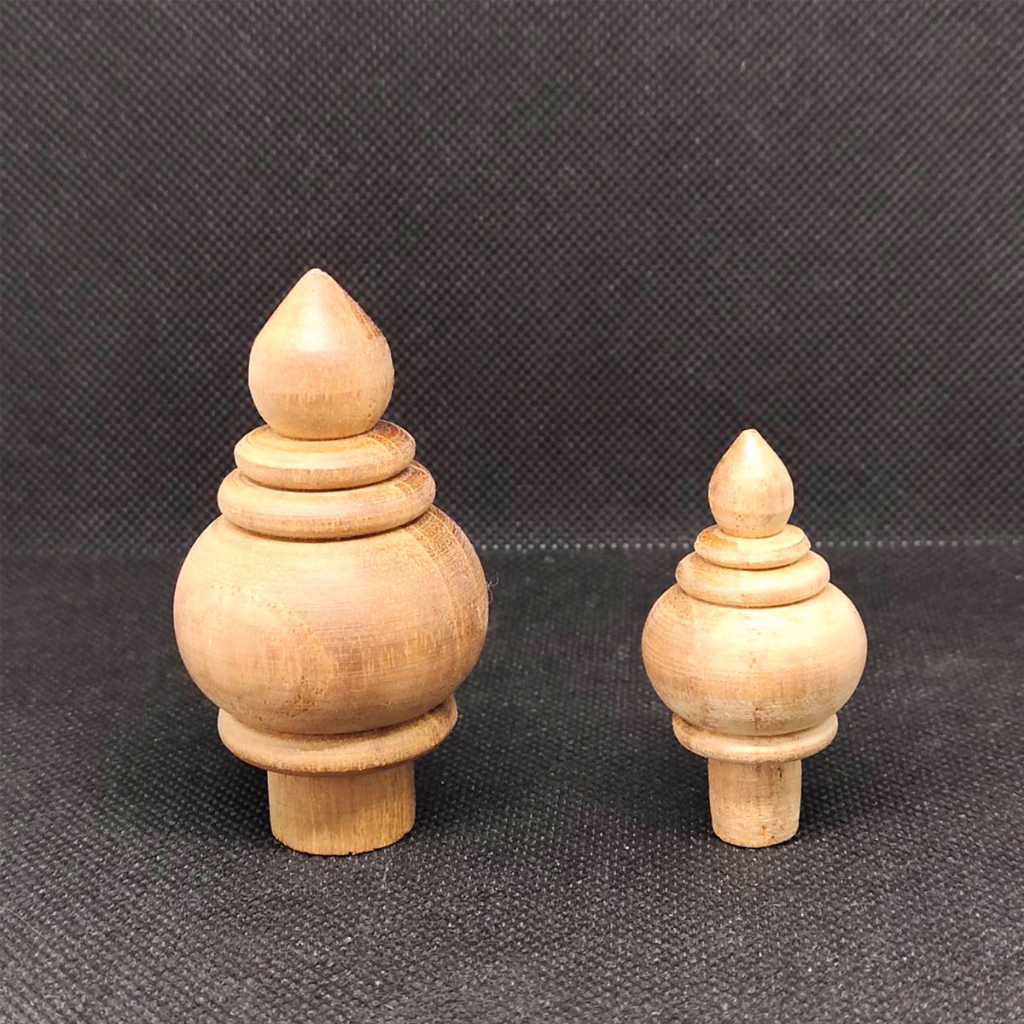 หัวเสาไม้ เจดีย์ ไม้