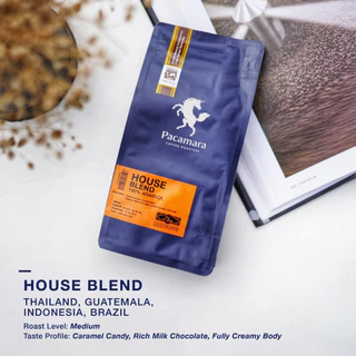 Pacamara House Blend 500g เมล็ดกาแฟไทย+ต่างประเทศ อาราบิก้า 100% คั่วกลาง ขนาดบรรจุ 500 กรัม