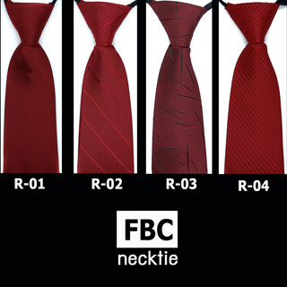 เนคไทแบบซิปสีแดง  ไม่ต้องผูก ผ้าดี ทันสมัย มีสไตล์ (FBC BRAND)