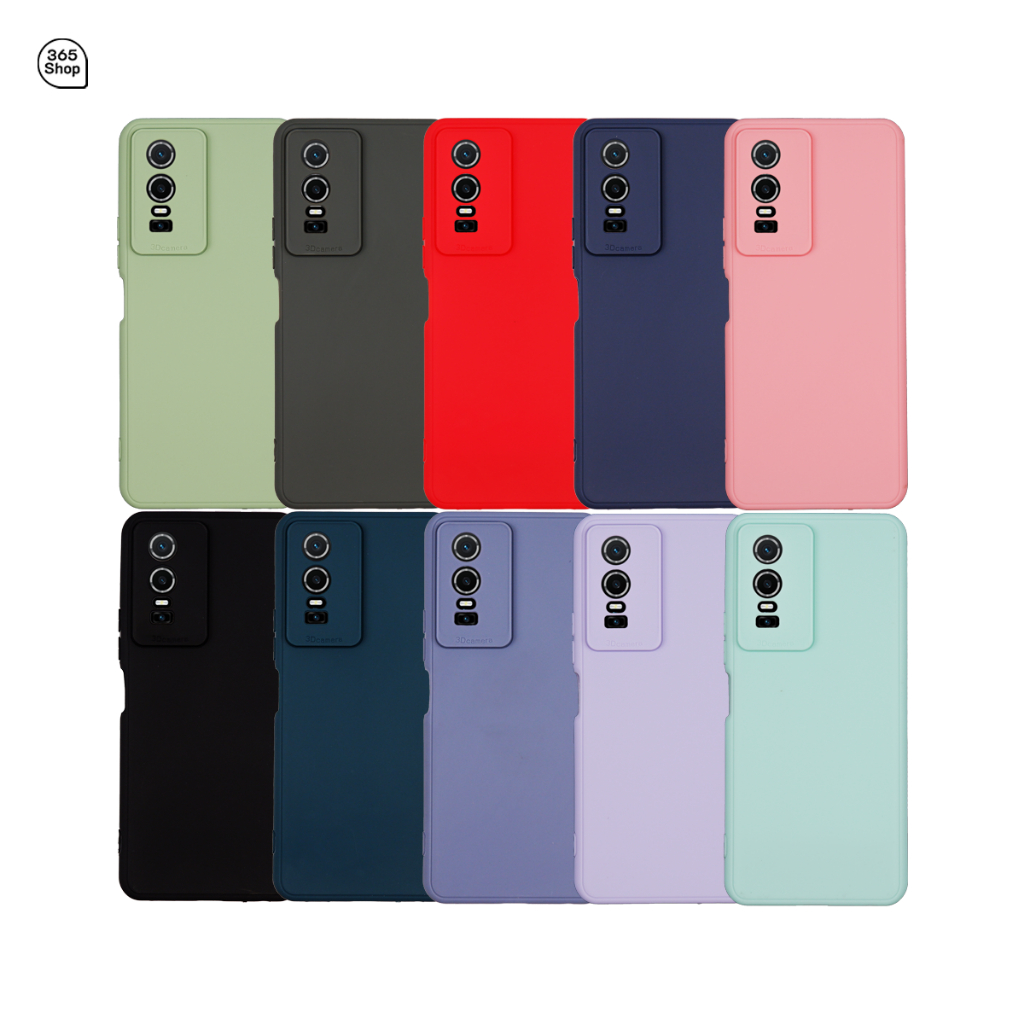 เคส สำหรับ Vivo Y76 5G V2124 เคสซิลิโคนนิ่ม กันกล้อง สีพาสเทล TPU หนา
