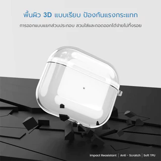 Moreno เคสหูฟัง Airpods Pro2 เคสใส ไม่เป็นรอยนิ้ว ทำความสะอาดได้