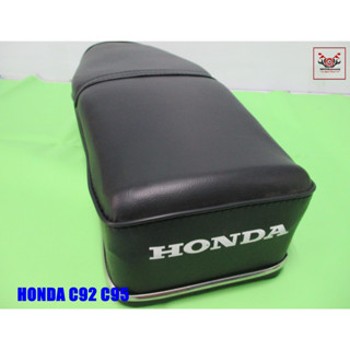 HONDA C92 C95 "BLACK" COMPLETE SEAT ASSY with "CHROME" TRIM // เบาะ เบาะรถมอเตอร์ไซค์ สีดำ มีคิ้วโครเมี่ยม