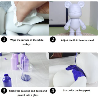 RexTT18cm 22cm 23cm 33CM bear Fluid painting acrylic paint violent bear It is recommended to use with fluid pigments