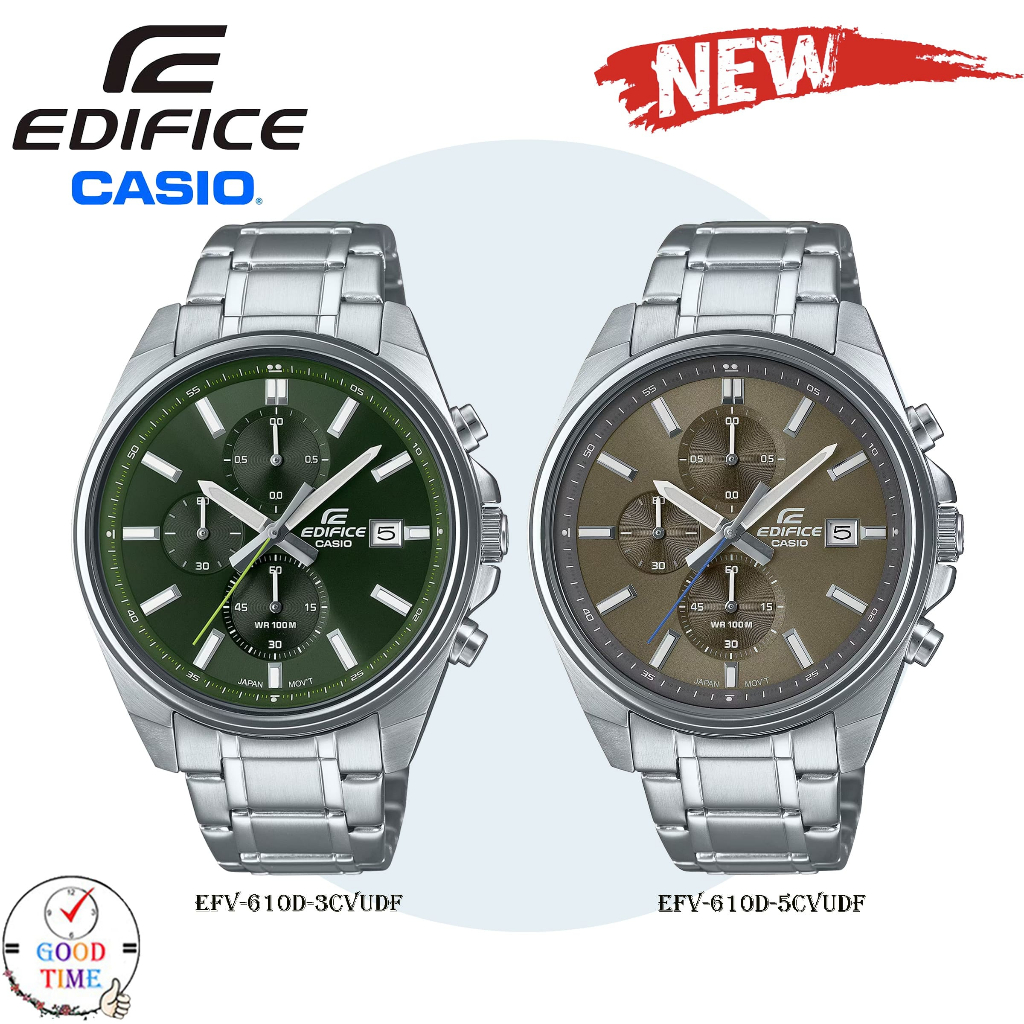 Casio Edifice แท้ นาฬิกาข้อมือผู้ชาย รุ่น EFV-610D-3CVUDF,EFV-610D-5CVUDF (สินค้าใหม่ ของแท้ ประกัน 