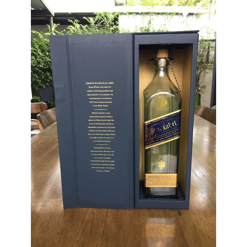 ขวดเปล่าพร้อมกล่อง Johnnie Walker Blue Label ขนาดสะสม 1000ml.