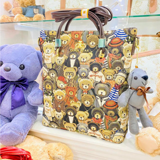 พร้อมส่ง!!!  TTWN Bear กระเป๋าช้อปปิ้งทรงตั้งสายคู่