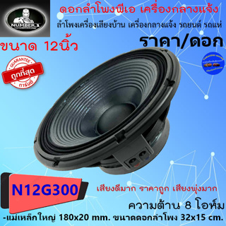 พลังเสียงโหด ถูกมาก!! NUMBER ONE รุ่น N12G300 ดอกลำโพงพีเอ 12นิ้ว ลำโพงเครื่องกลางแจ้ง เครื่องเสียงบ้าน 600วัตต์ 8โอห์ม