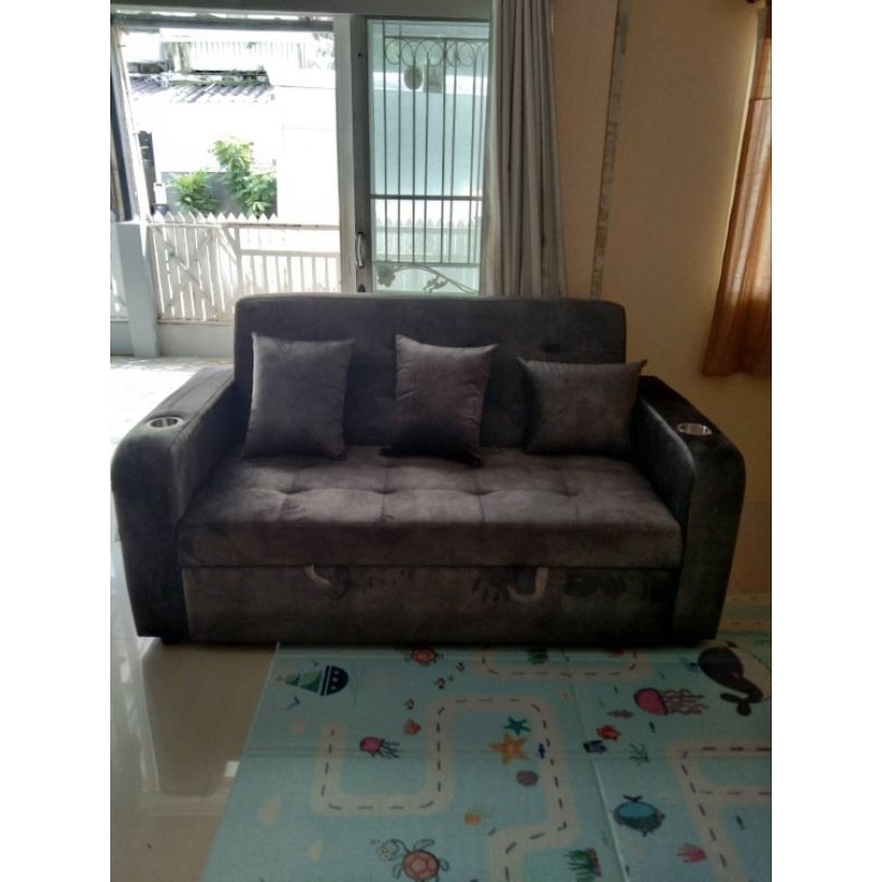 โซฟาเบดปรับนอน มีให้เลือกทั้งเเบบผ้าเเละหนัง PU( ต่างจังหวัดมีค่าส่ง)สอบถามก่อนนะคะ - รูปที่ 5