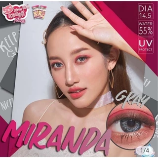 คอนแทคเลนส์ รุ่น Miranda สีเทา/ตาล Gray/Brown มีค่าสายตา (0.00)-(-6.00)